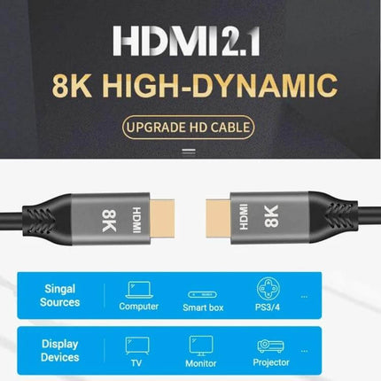 HDMI Cable for High-Definition Home Entertainment, 1 Meter – HDMI 2.1 8K cable for TV, gaming console, PC and projector connections
