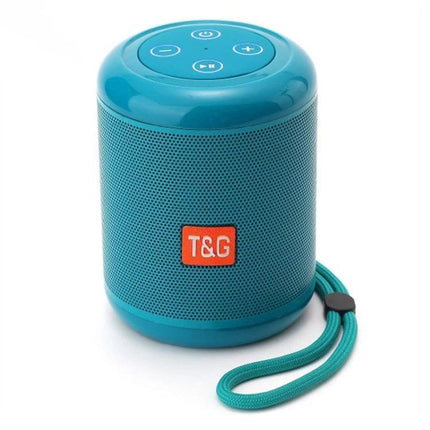 Compact Wireless Bluetooth Speaker For Home And Outdoor Use turquoise portable speaker with strap, Bluetooth 5.0, TF, USB, FM