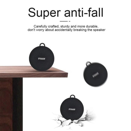 Compact Bluetooth Speaker With Bike Mount For Outdoor Use shown anti-fall demo with dustproof mesh zinc alloy frame