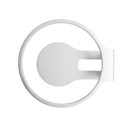 HomePod Mini Wall Mount Bracket For Counter Space Saving white circular mount secures HomePod Mini on vertical surfaces