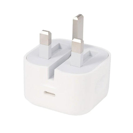 Compact Folding Charger for Travel and Daily Essentials — white folding UK plug charger with USB‑C port for phone and tablet