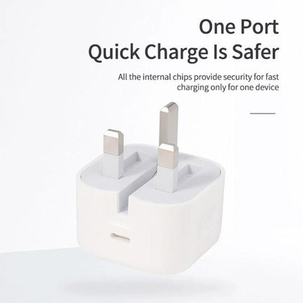Compact Folding Charger for Travel and Daily Essentials - white one‑port foldable travel charger with UK plug for quick, safe phone charging