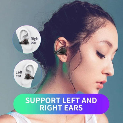 Single-Ear Bone Conduction Wireless Earphone For Commuting worn behind ear for commuting, running, gym and hands-free office calls