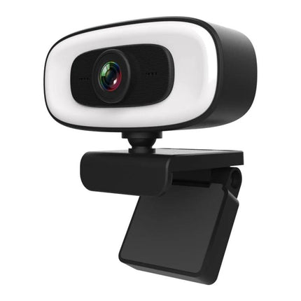 High-Quality Rotatable Webcam for Clear Video Conferencing, 2K HD wide-angle rotatable webcam mounted for professional meetings and streaming