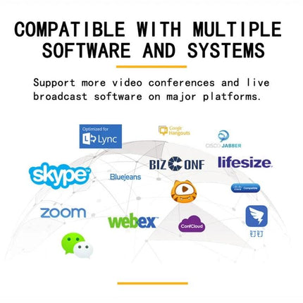 High-Quality Rotatable Webcam for Clear Video Conferencing compatible with Zoom Skype Webex and major conferencing platforms