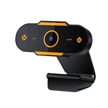 High-Definition 1080P USB Webcam with Built-in Mic for Online Meetings — black 1080P plug-and-play webcam with automatic light correction