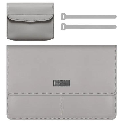 Waterproof Litchi Pattern PU Leather Laptop Bag for 13-14 Inch Devices