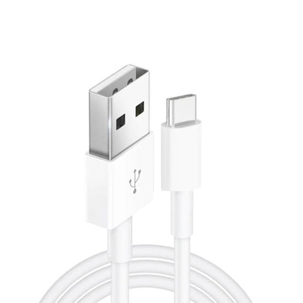 Travel Charger and USB Cable for Everyday Device Powering - white USB-A to USB-C cable and compact dual USB charger for travel and daily use