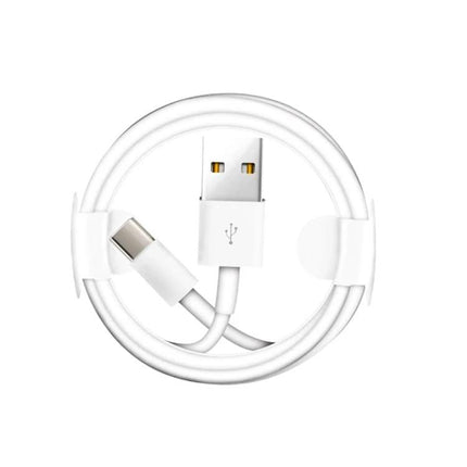 Travel Charger and USB Cable for Everyday Device Powering - white Type-C cable and dual USB travel charger kit