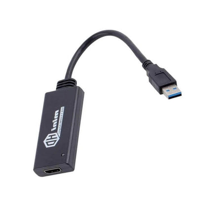 USB to HDMI Adapter with Audio for Computer Displays, black USB 3.0 to HDMI cable supporting 1080p video and audio for extending laptop screen