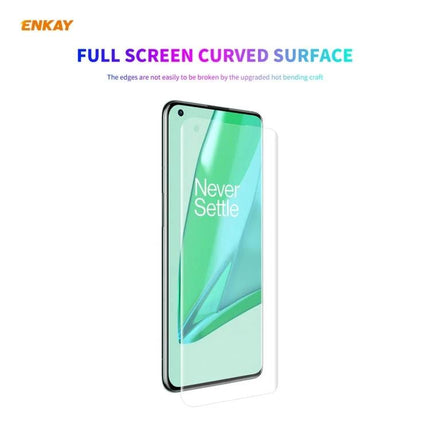 ENKAY Hat-Prince Curved PET Screen Protector for OnePlus 9 Pro clear curved PET protector showing full-screen fit and preserved touch clarity