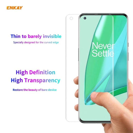 ENKAY Hat-Prince Curved PET Screen Protector for OnePlus 9 Pro clear high-transparency curved film protecting display without added bulk