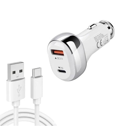 Compact Car Charger With PD 20W USB-C For On-The-Go