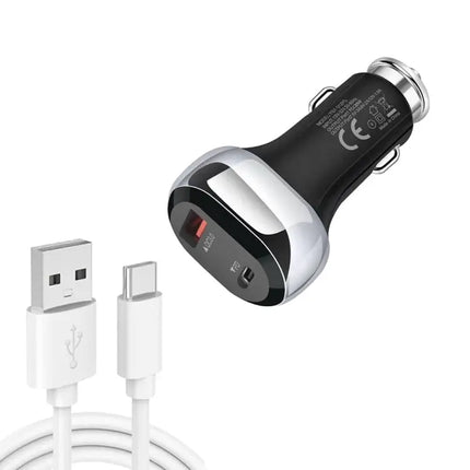 Compact Car Charger With PD 20W USB-C For On-The-Go