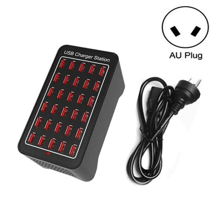 USB Charging Station for Daily Home Device Management compact 20-port USB charger with AU plug and power cord
