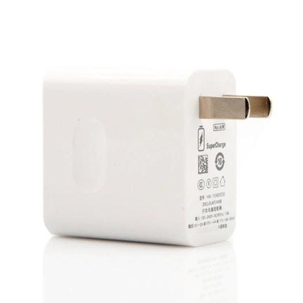 USB Travel Charger with Cables for On-the-Go Device Charging - compact white wall charger with foldable prongs and multiple outputs