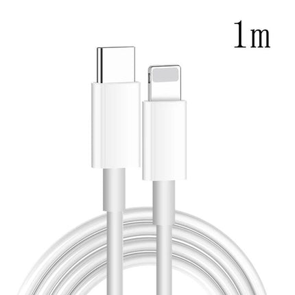 Cable for Daily Phone Charging and Data Transfer at Home – 1m white USB‑C to Lightning durable PC/TPE cable for charging and syncing