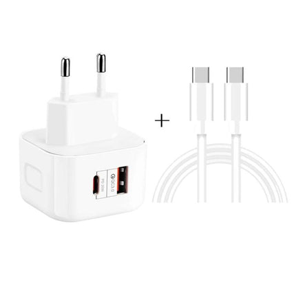 Essential Travel Charger for Daily Device Power Needs on Trips - compact dual USB wall charger with dual USB-C cables for travel and commuting