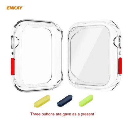 ENKAY TPU Case Tempered Glass Protector For Apple Watch 44mm