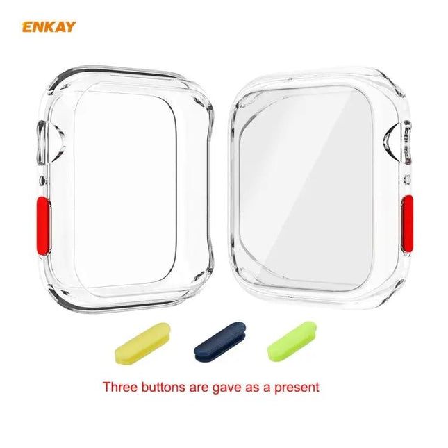 ENKAY TPU Case Tempered Glass Protector For Apple Watch 44mm | Syndmart