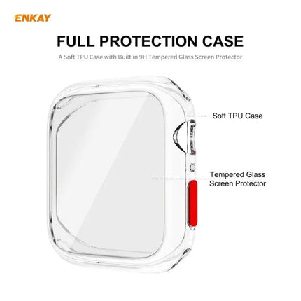 ENKAY TPU Case Tempered Glass Protector For Apple Watch 44mm
