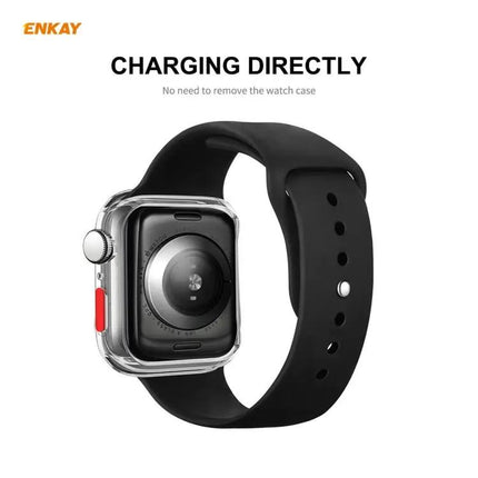 ENKAY TPU Case Tempered Glass Protector For Apple Watch 44mm