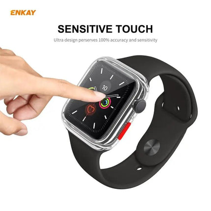 ENKAY TPU Case Tempered Glass Protector For Apple Watch 44mm