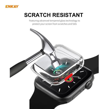 ENKAY TPU Case Tempered Glass Protector For Apple Watch 44mm