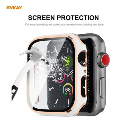 ENKAY 40mm Apple Watch Full Coverage PC Case Tempered Glass