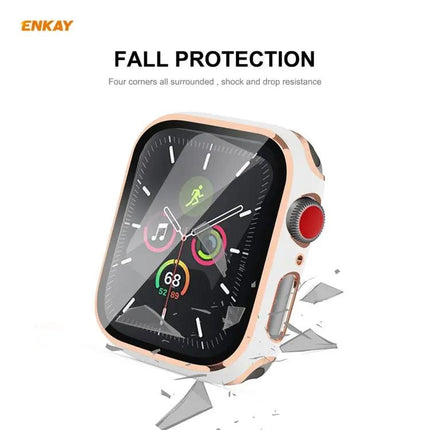 ENKAY 40mm Apple Watch Full Coverage PC Case Tempered Glass