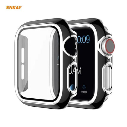 ENKAY 44mm Apple Watch Case Electroplated PC Tempered Glass