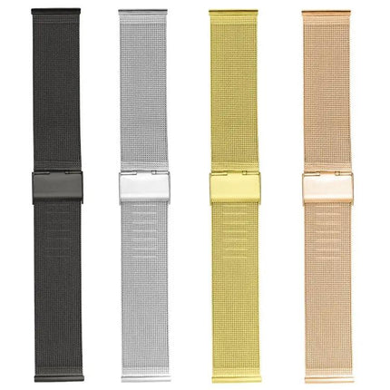 20mm Braided Mesh Stainless Steel Watch Strap, 4 Colors