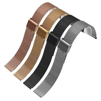 20mm Braided Mesh Stainless Steel Watch Strap, 4 Colors