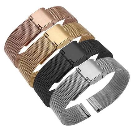 20mm Braided Mesh Stainless Steel Watch Strap, 4 Colors
