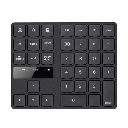 Wireless Numeric Keypad for Efficient Laptop Data Entry - slim black 35-key wireless numeric keypad for faster spreadsheet and accounting input