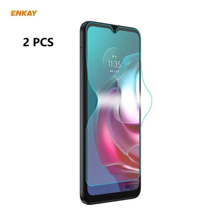 ENKAY Hat-Prince Full Coverage Screen Protector For Smartphones Provides Everyday Protection From Scuffs And Smudges on black smartphone with edge-to-edge ultra-thin film