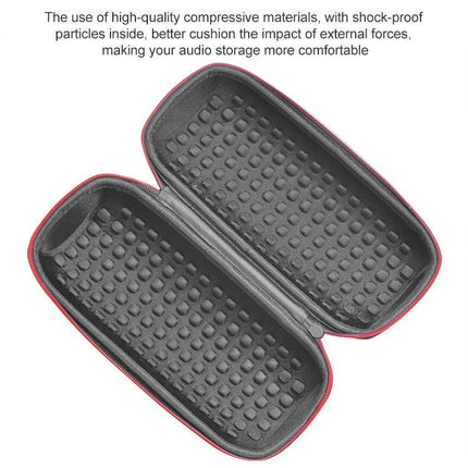 JBL Compact Speaker Carry Bag For Everyday Travel Protection open black shockproof molded interior with red zipper strap