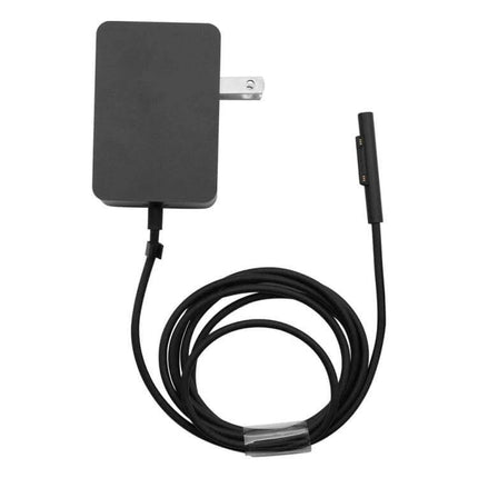 Microsoft Surface AC Adapter for Charging Go and Pro 4 Devices - black magnetic charging adapter with cable and foldable prongs