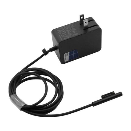Microsoft Surface AC Adapter for Charging Go and Pro 4 Devices - black magnetic plug charger with cable and US prong