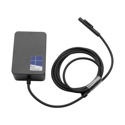 Microsoft Surface AC Adapter for Charging Go and Pro 4 Devices – black magnetic charger with cable and power brick
