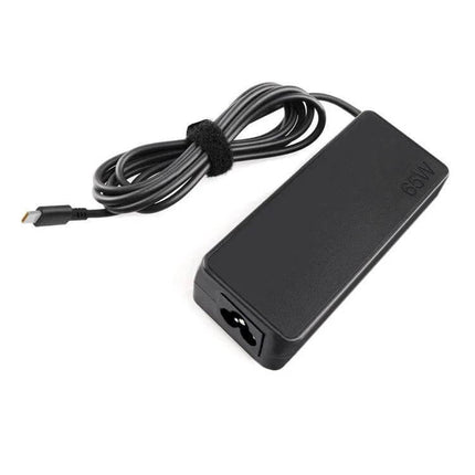 Universal Power Adapter for Lenovo ThinkPad Laptops with Type-C Port, 65W black charger with USB-C cable for travel and remote work