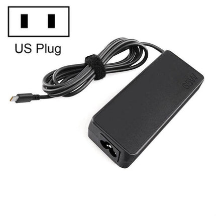 Universal Power Adapter for Lenovo ThinkPad Laptops with Type-C Port - 65W US plug charger, compact travel power adapter with USB‑C cable