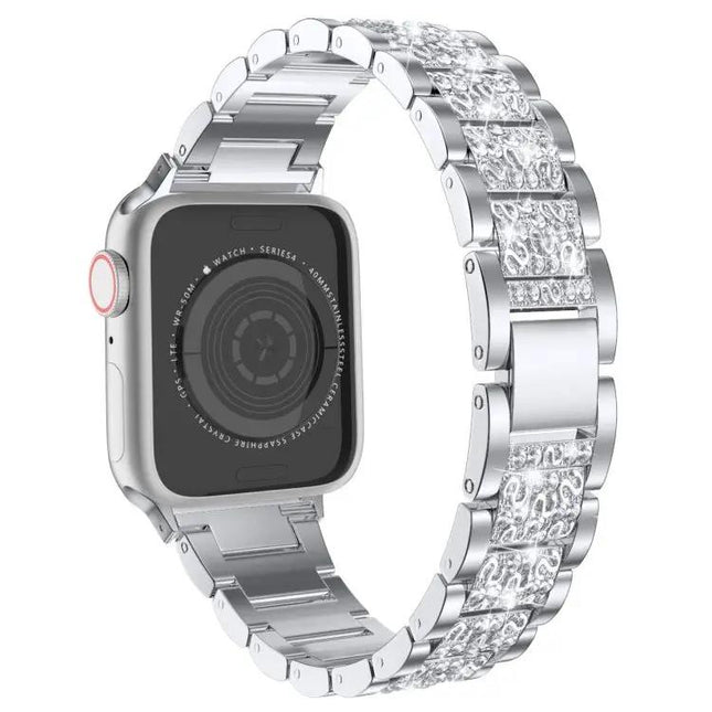 Stainless Steel Rhinestone Apple Watch Bands 38-45mm 3-Pack | Syndmart