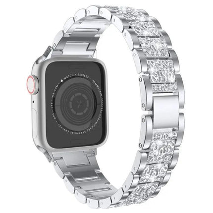 Stainless Steel Rhinestone Apple Watch Bands 38-45mm 3-Pack