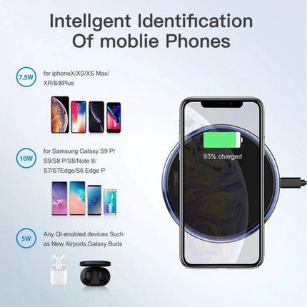 Sleek Mirror Wireless Charger for Daily Home Phone Use showing phone charging 93% on mirror wireless pad