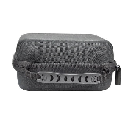 Portable EVA Protective Travel Case for Apple TV 4K in gray with zipper, molded handle and durable EVA shell for secure travel storage