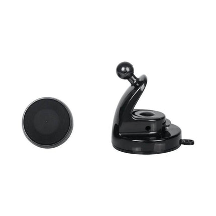 Magnetic Phone Car Mount Universal Holder For Hands Free Driving - black magnetic car phone mount with suction base and round magnetic plate
