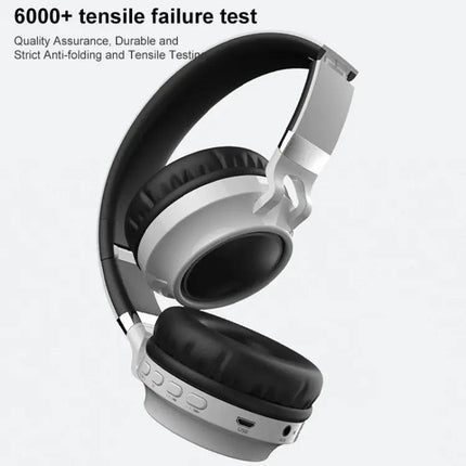 Colorful LED Bluetooth 5.0 Headphones Foldable Wireless HiFi Stereo Headset with Mic, Support TF Card / 3.5mm AUX | Syndmart