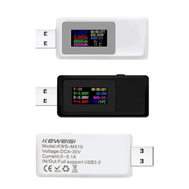 Keweisi USB Tester for Monitoring Voltage and Current Levels | Syndmart