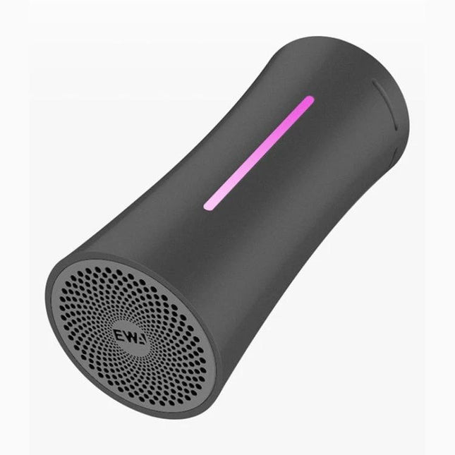 EWA Compact Bluetooth Speaker For Outdoor And Home Use black portable IPX6 splash resistant with 6000mAh battery